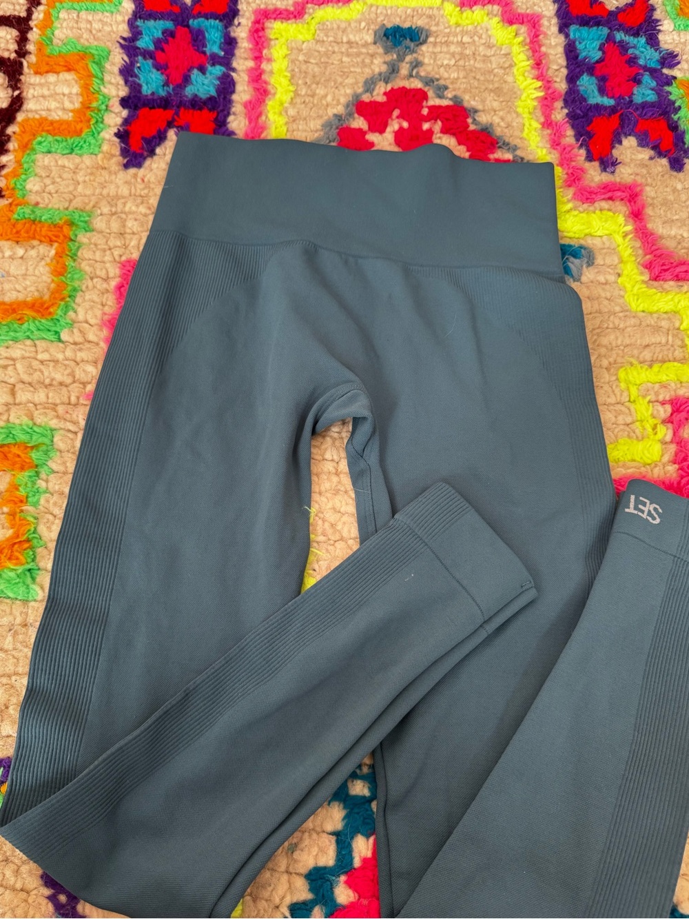 SET Active Teal Sculpt High Rise Full Length Legging Size S